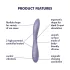 Satisfyer - G-punkts vibrator - genopladelig, vandtæt - lilla