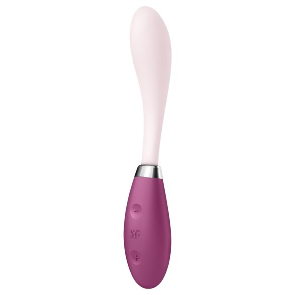 Satisfyer - G-punkts vibrator - fleksibel, genopladelig - pink/rød