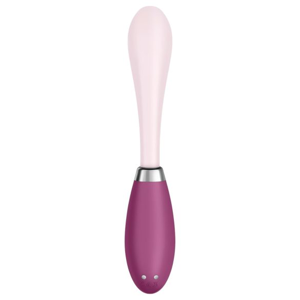 Satisfyer - G-punkts vibrator - fleksibel, genopladelig - pink/rød