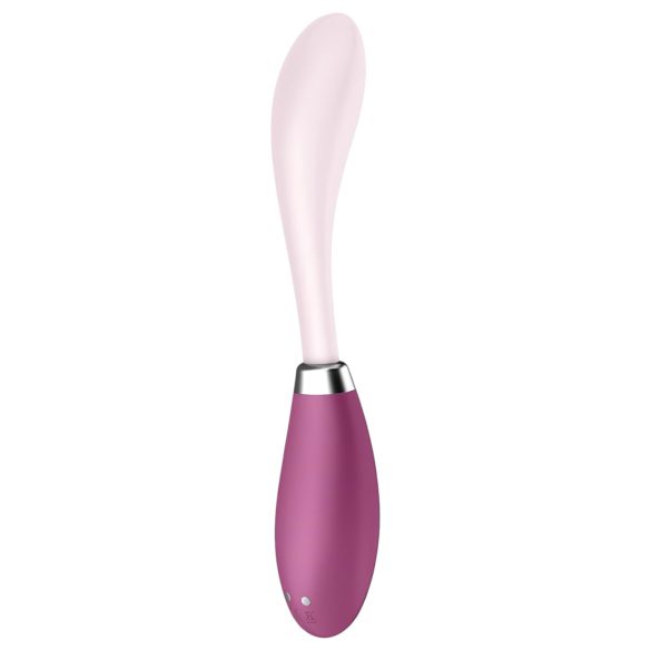 Satisfyer - G-punkts vibrator - fleksibel, genopladelig - pink/rød