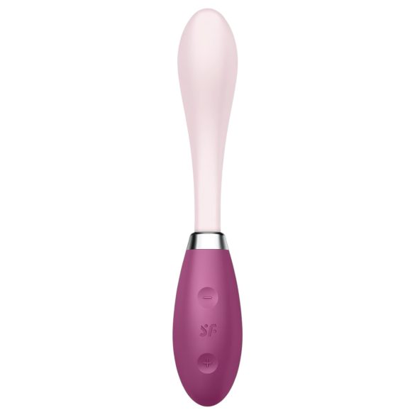 Satisfyer - G-punkts vibrator - fleksibel, genopladelig - pink/rød