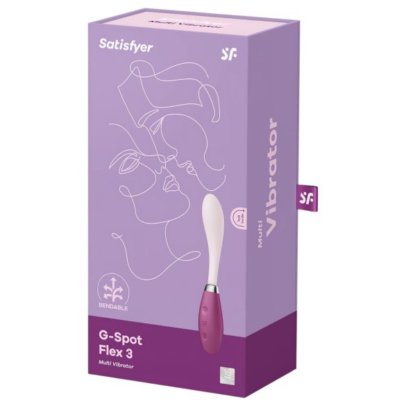 Satisfyer - G-punkts vibrator - fleksibel, genopladelig - pink/rød