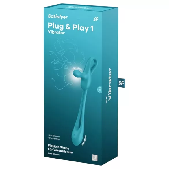 Satisfyer - anal vibrator og penisring - genopladelig - blå