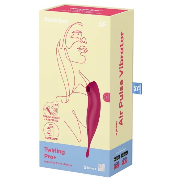 Satisfyer Twirling Pro - smart 2i1 klitoris vibrator (rød)