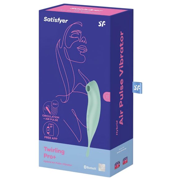 Satisfyer Twirling Pro - 2i1 klitorisvibrator - smart funktion - mint