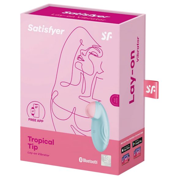 Satisfyer Tropical Tip - klitorisvibrator med app - blå