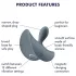 Satisfyer - analvibrator - begyndersæt - grå