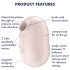 Satisfyer Pro To Go 2 - klitorisvibrator med trykbølger - beige