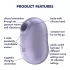 Satisfyer Pro To Go 2 - klitorisvibrator med lufttryk - genopladelig - lilla