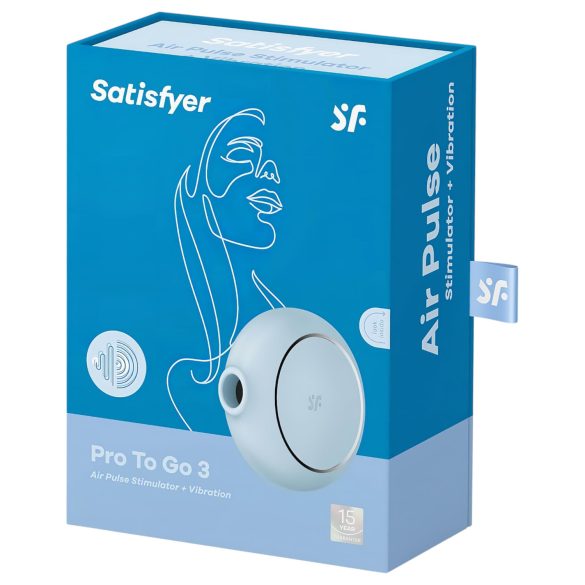 Satisfyer Pro To Go 3 - genopladelig luftvibrerende klitoris stimulator (blå)