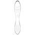 Satisfyer Dazzling Crystal 1 - dobbeltender glasdildo - gennemsigtig