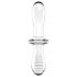 Satisfyer Double Crystal - dobbeltsidet glasdildo - gennemsigtig