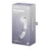 Satisfyer Double Crystal - dobbeltsidet glasdildo - gennemsigtig