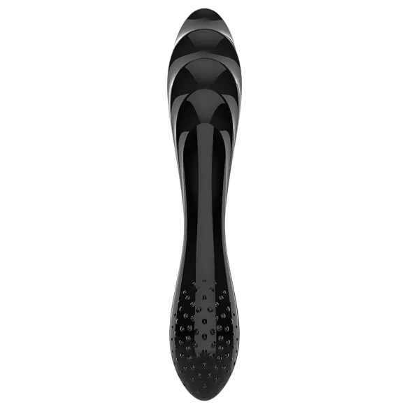 Satisfyer Dazzling Crystal 1 - dobbeltender dildo - glas - sort