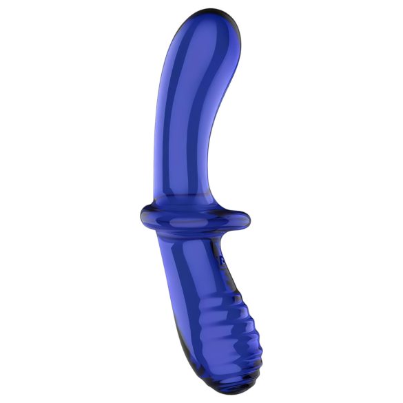 Satisfyer - dobbelt dildo i glas - to ender - blå
