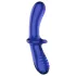 Satisfyer - dobbelt dildo i glas - to ender - blå