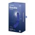 Satisfyer Double Crystal - tosidet glasdildo (blå)