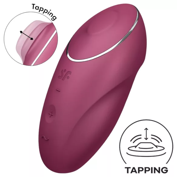 Satisfyer - 2i1 vibrator og klitorisvibrator - rød