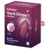 Satisfyer - 2i1 vibrator og klitorisvibrator - rød