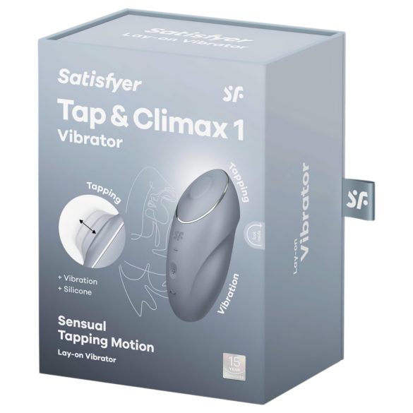 Satisfyer Tap & Climax 1 - 2in1 klitorisvibrator (grå)