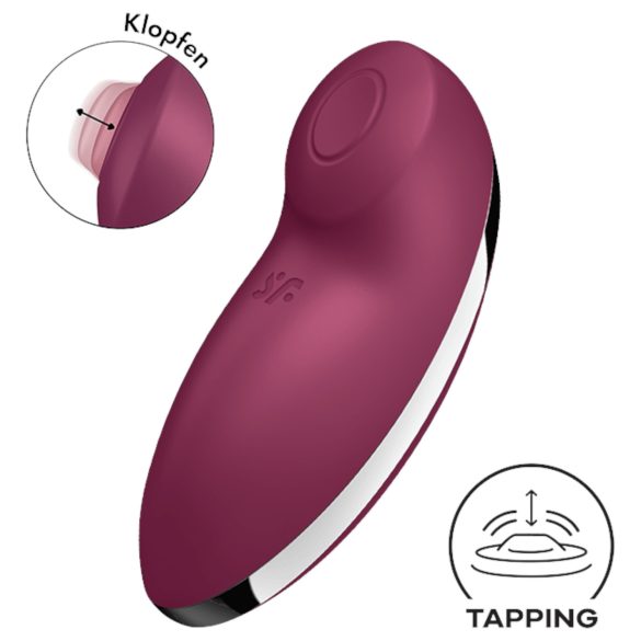 Satisfyer Tap & Climax 2 - klitorisvibrator og vibrator - 2i1 - rød