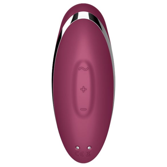 Satisfyer Tap & Climax 2 - klitorisvibrator og vibrator - 2i1 - rød