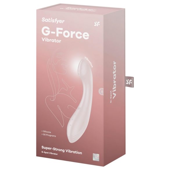 Satisfyer G-Force - G-punktsvibrator genopladelig vandtæt - beige