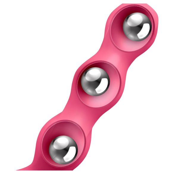 Satisfyer Triple Ball-R - analvibrator med kugler - silikone - pink
