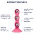 Satisfyer Triple Ball-R - analvibrator med kugler - silikone - pink