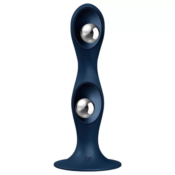 Satisfyer - dobbelt bækkenbundskugle - vægtet - silikone blå