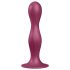 Satisfyer Double Ball-R - vægtet dildo med sugekop - rød