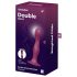 Satisfyer Double Ball-R - vægtet dildo med sugekop - rød