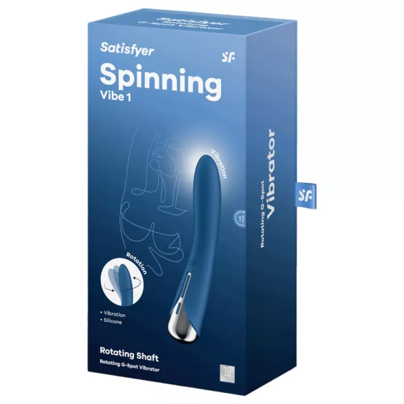 Satisfyer - G-punkt vibrator med roterende hoved - blå