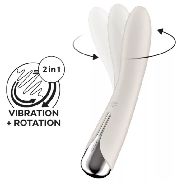 Satisfyer - G-punktsvibrator med roterende hoved - beige