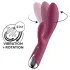 Satisfyer - rabbit vibrator med roterende klitorisarm - rød