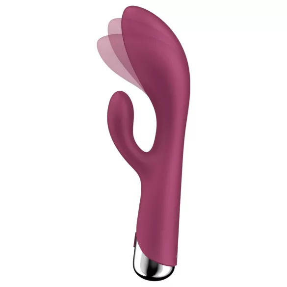 Satisfyer - rabbit vibrator med roterende klitorisarm - rød