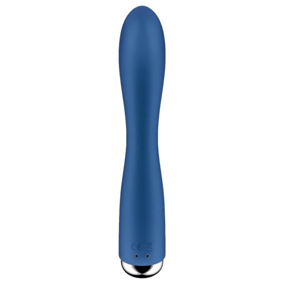 Satisfyer - rabbit vibrator med roterende klitorisarm - silikone blå