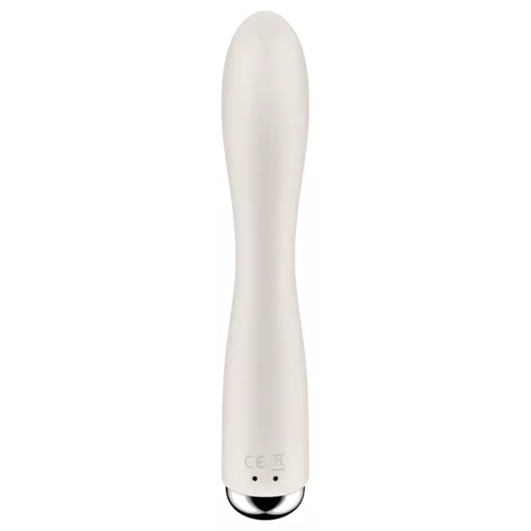 Satisfyer - rabbitvibrator med roterende klitorisarm - beige