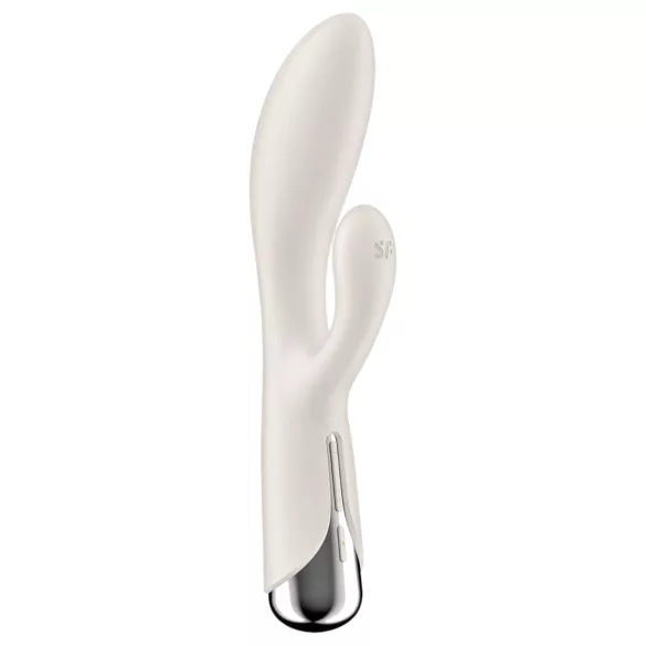 Satisfyer - rabbitvibrator med roterende klitorisarm - beige