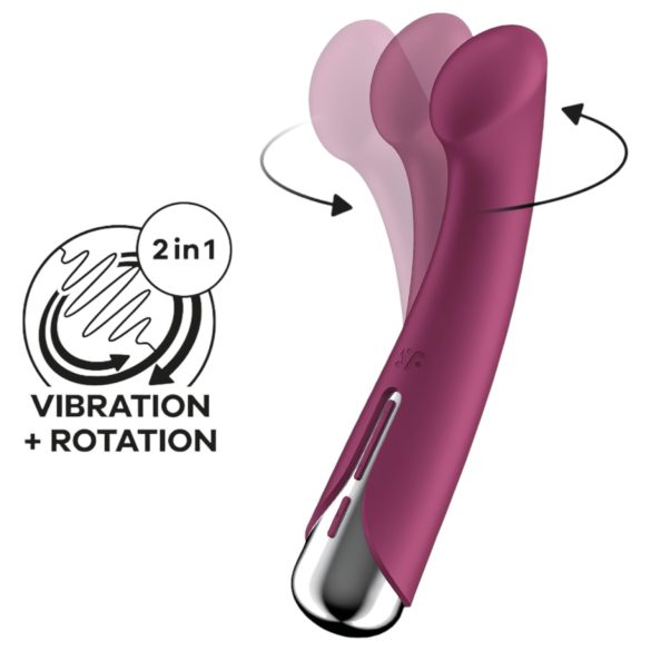 Satisfyer Spinning G-Spot 1 - roterende G-punktsvibrator (rød)