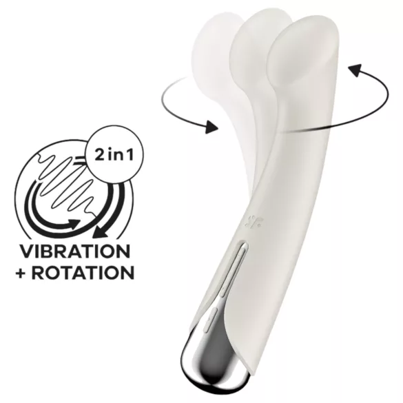 Satisfyer - G-punktsvibrator med roterende hoved - beige