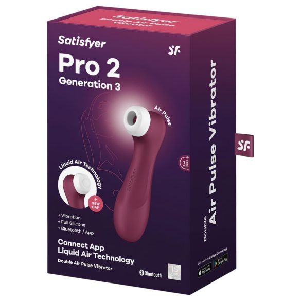 Satisfyer Pro 2 Gen3 - klitorisvibrator med lufttryk - rød