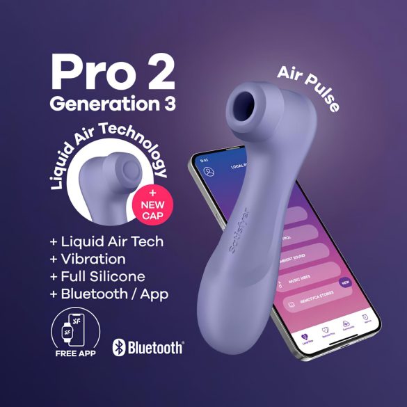 Satisfyer Pro 2 Gen3 - klitorisvibrator med lufttryk - lilla