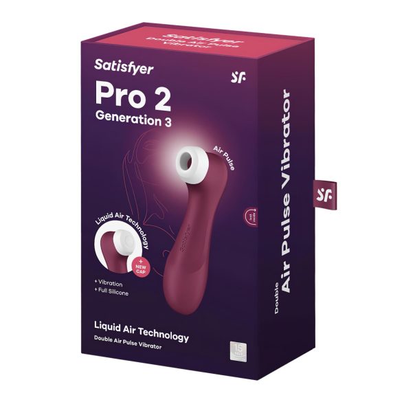 Satisfyer Pro 2 Gen3 - klitorisvibrator med lufttryk - genopladelig - rød