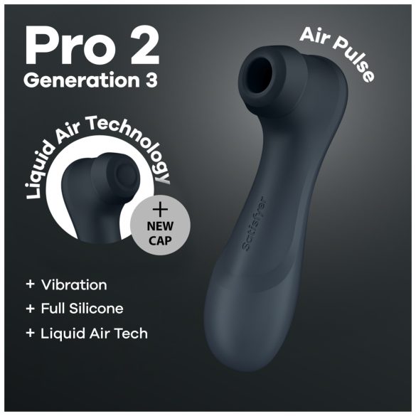 Satisfyer Pro2 Gen3 - luftbølge klitoris stimulator (mørkegrå)