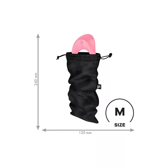 Satisfyer Treasure Bag - diskret opbevaringstaske - medium (sort)