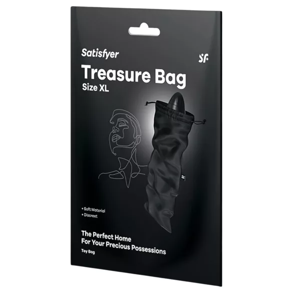 Satisfyer Treasure Bag XL - diskret opbevaringstaske - stor (sort)