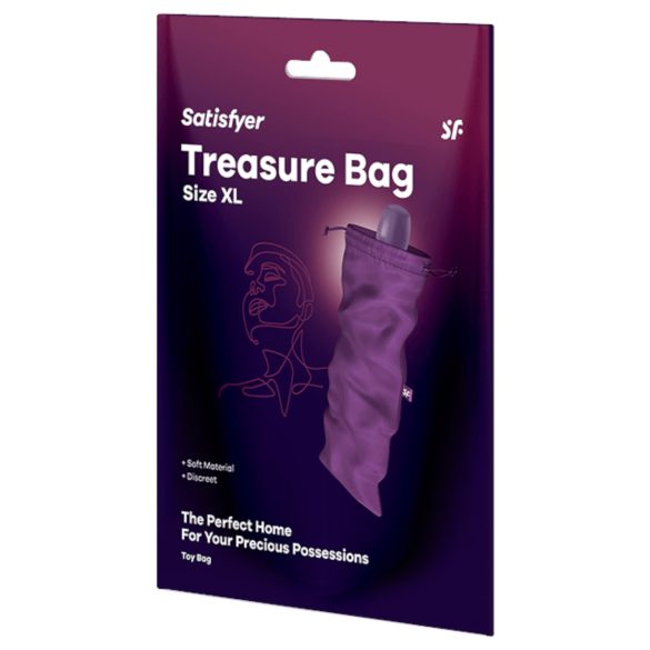 Satisfyer Treasure Bag XL - diskret opbevaringstaske - ekstra stor (lilla)