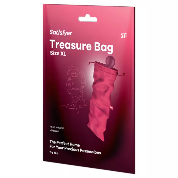 Satisfyer Treasure Bag XL - diskret opbevaringstaske til sexlegetøj (pink)