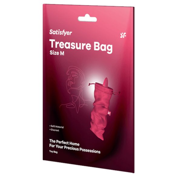 Satisfyer Treasure Bag M - diskret opbevaringstaske - mellem (pink)